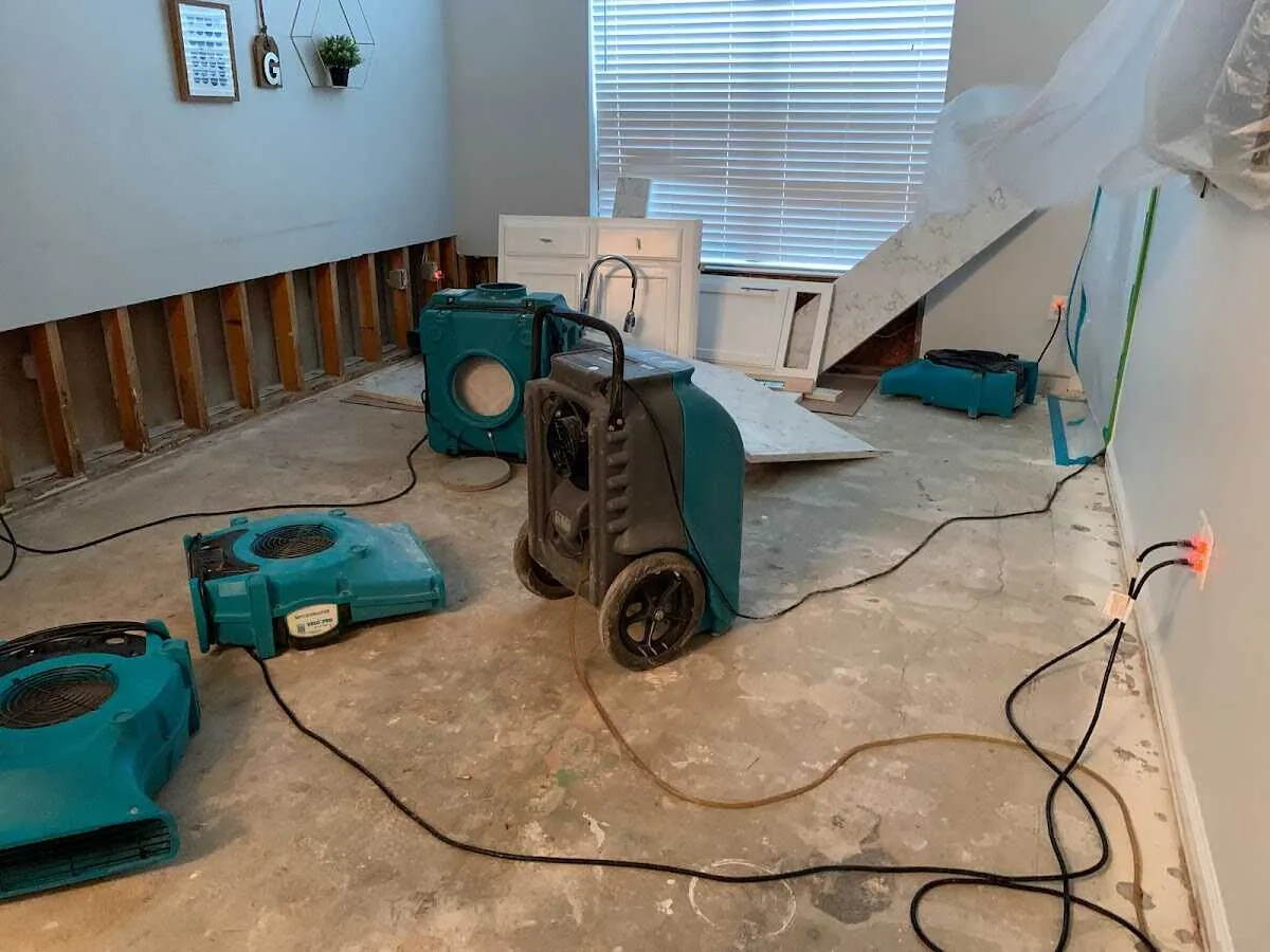 Dehumidifier in flood-cut room for Water Extraction & Removal in Great Barrington